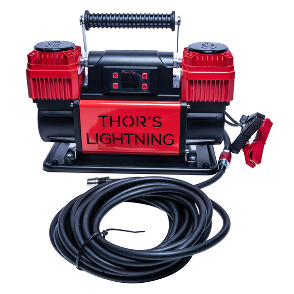 Thor's Lightning Portable TotalControl 12v True Dual Air Compressor 10.6 CFM Thor's Lightning BOLT002 Portable TotalControl 12v True Dual Air Compressor 10.6 CFM