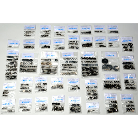 Totally Stainless Stainless Steel Body Assembly Hardware (Button Head) Totally Stainless 6-2485 Stainless Steel Body Assembly Hardware (Button Head) for 76-86 Jeep CJ-7 with Hard Top (795 Pieces)