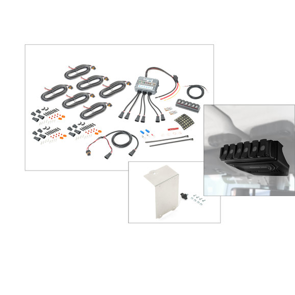 Trigger 6 Shooter System with Overhead Switch Mount, Underhood Relay Mount, Connector Kits Trigger 6 Shooter System with Overhead Switch Mount, Underhood Relay Mount, Connector Kits for 18-22 Jeep Wrangler JL & Gladiator JT