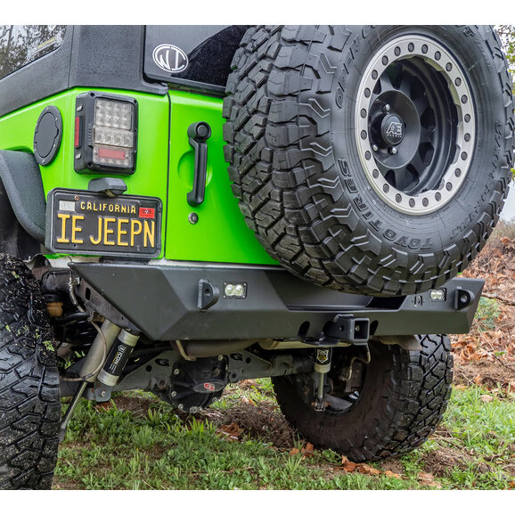 Turn Offroad Rear Bumper with LED Light Pods & Recevier Hitch Turn Offroad JKRB-02 Rear Bumper with LED Light Pods & Recevier Hitch for 07-18 Jeep Wrangler JK