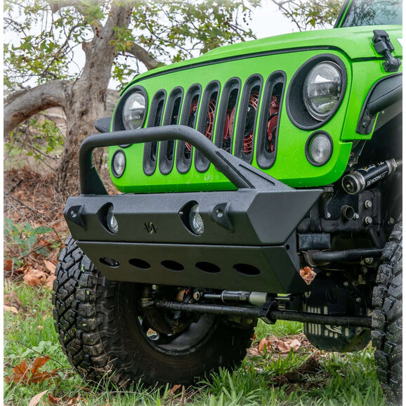 Turn Offroad Front Stubby Bumper with Full Skid Plate Turn Offroad JPFB-02 Front Stubby Bumper with Full Skid Plate for 07-26 Jeep Wrangler JK, JL & Gladiator JT