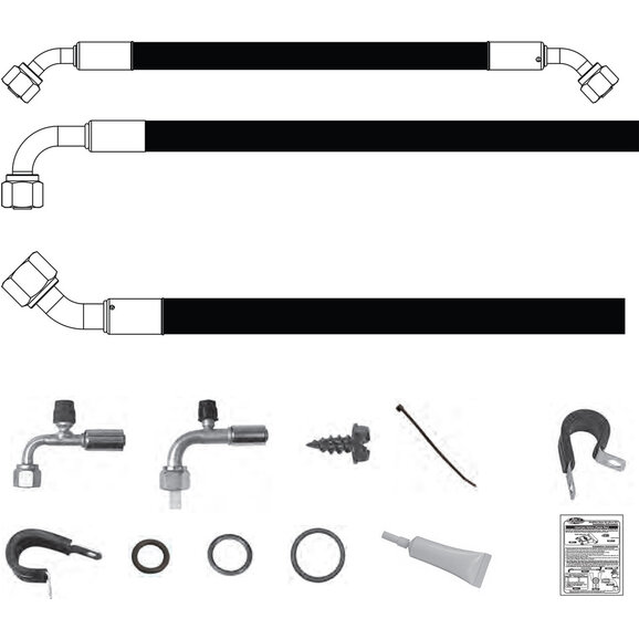 Vintage Air SureFit Reduced Barrier Modified Hose Kit Vintage Air 526783 SureFit Reduced Barrier Modified Hose Kit for 67-91 Jeep Wagoneer SJ