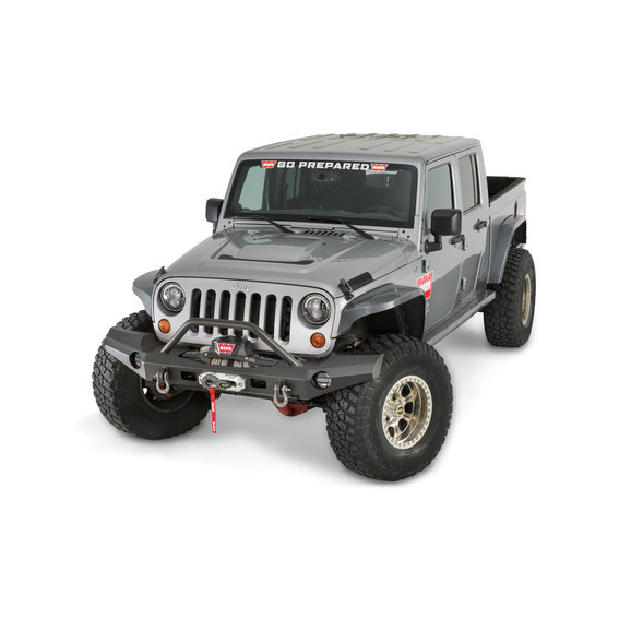 WARN Elite Series Front Bumper with Grille Guard WARN 101465 Elite Series Front Bumper with Grille Guard for 07-18 Jeep Wrangler JK