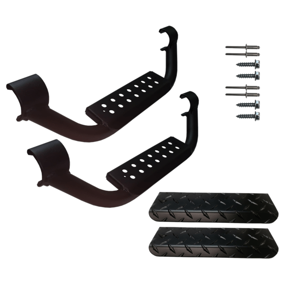 Warrior Products 3" Drop Step with Black Diamond Plate Step Pad Warrior Products 3" Drop Step with Black Diamond Plate Step Pad