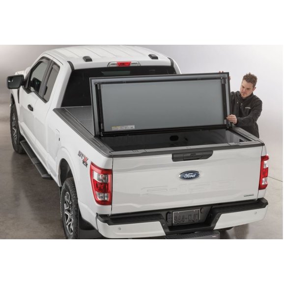 WeatherTech AlloyCover Hard Tri Fold Truck Bed Cover for 20 21 Jeep Gladiator JT Quadratec