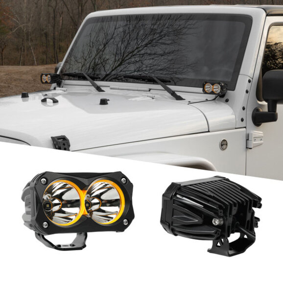 XKGLOW  2pc Spot Beam Offroad Cube Lights 