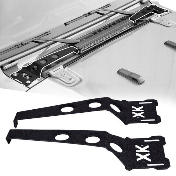 XKGLOW Cowl Light Bar Bracket XKGLOW Cowl Light Bar Bracket for 18-25 Jeep Wrangler JL & Gladiator JT