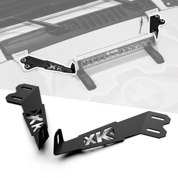 XKGLOW Hood 20-22" Bar Bracket XKGLOW Hood 20-22" Bar Bracket for 07-25 Jeep Wrangler JK, JL & Gladiator JT