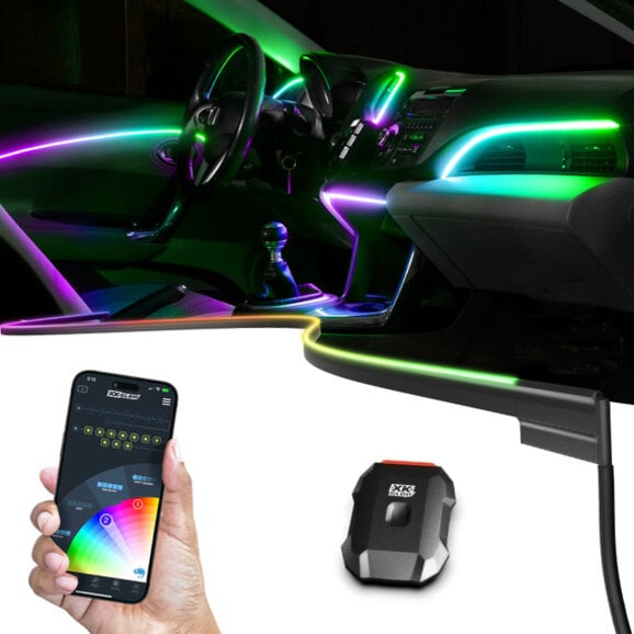 XKGLOW XKmax RGB Fiber Optic LED Interior Ambient Strip Light Kit XKGLOW XKmax RGB Fiber Optic LED Interior Ambient Strip Light Kit