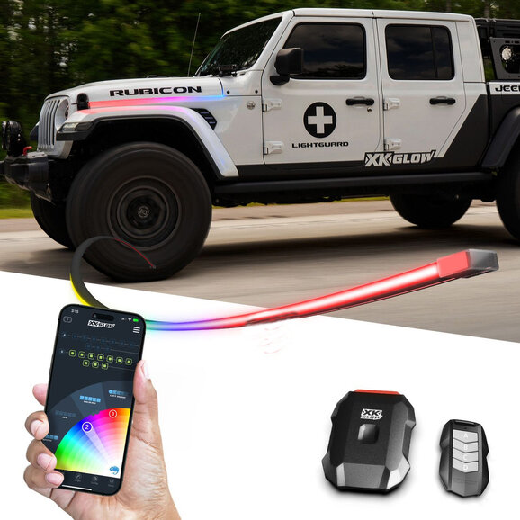 XKGLOW  XKmax RGB Addressable Accent Light Strip Kit  for Jeep Vehicles