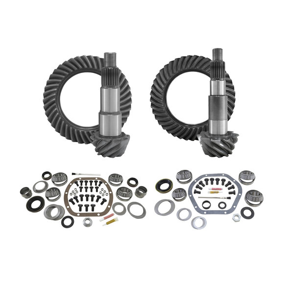 Yukon Gear & Axle  Front & Rear Ring and Pinion with Master Install Kits for Jeep Wrangler JK with Dana 30 Front / Dana 44 Rear