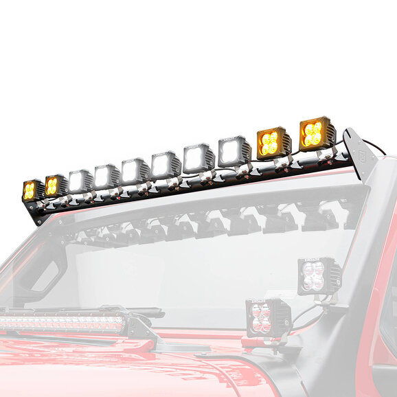ZROADZ Multi-LED Roof Cross Bar with (10) 3-Inch ZROADZ Light Pods ZROADZ Z934831-KITAW Multi-LED Roof Cross Bar with (10) 3-Inch ZROADZ Light Pods for 18-23 Jeep Wrangler JL & Gladiator JT