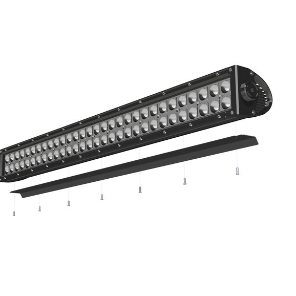 ZROADZ  Noise Cancelling Wind Diffuser  with 40" ZROADZ or similar style Double LED Light Bar