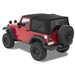 Bestop 7984617 Twill Replace-a-top Soft Top with Tinted Windows without Doors in Black for 10-18 Jeep Wrangler JK 2 Door