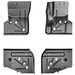 Key Parts Original Replacement Stamped Steel 4pc Floor Section Kit Key Parts  Original Replacement Stamped Steel 4pc Floor Section Kit for 97-06 Jeep Wrangler TJ