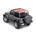 MasterTop  ShadeMaker Freedom Mesh Bimini Top Plus for 18-23 Jeep Wrangler JL 2-Door in Red