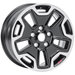 Mopar 1XA50RXFAA Rubicon Wheel in Gloss Black with Machined Accents  for 07-18 Jeep Wrangler JK and 99-18 Grand Cherokee WJ, WK, & WK2
