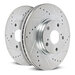 PowerStop JBR1921XPR Evolution Drilled, Slotted & Zinc Plated Rear Rotors for 24-26 Toyota Tacoma