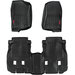 Rough Country Front & Rear Heavy Duty Fitted Floor Mats Rough Country M-60112 Front & Rear Heavy Duty Fitted Floor Mats for 18-25 Jeep Wrangler JL Unlimited