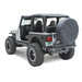 Smittybilt  Classic Rear Bumper with 2" Receiver & Swing Away Tire Carrier in Textured Black for 87-06 Jeep Wrangler YJ, TJ & Unlimited