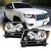 Anzo USA 111432 Crystal Halogen Headlight-Pair w/Black Housing for 11-13 Grand Cherokee WK