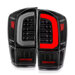 Anzo USA   Full LED C Bar TAIL LIGHTS Black Smoke Lens w/ Sequential Signal for 16-23 Toyota Tacoma