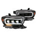 Anzo USA 111496 Plank Style Black DRL Bar Projector LED Headlights for 16-23 Toyota Tacoma