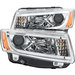Anzo USA Projector Headlight with Plank Style Design Anzo USA  Projector Headlight with Plank Style Design for 14-15 Jeep Grand Cherokee WK2