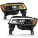 Anzo USA Projector Switchback LED Plank Style Headlights  Anzo USA 111418 Projector Switchback LED Plank Style Headlights  with for 17-22 Jeep Grand Cherokee WK