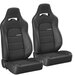 Corbeau  HD Vinyl Trailcat Reclining Front Seat Pair  for 76-18 Jeep CJ-7, Wrangler YJ, TJ, JK & Unlimited