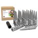 Coyote Premium Wheel Accessories  20 Pcs M14x1.50 Thread Spline Spike Lug Nuts for 18-26 Jeep Wrangler JL & Gladiator JT