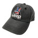 Jeep Merchandise HAT-JWaveUSAdad-GWblk Jeep Wave USA Chino Twill Patch Hat 