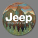 Jeep Merchandise Jeep Venture Into the Wild Metal Sign - 11.5" Diameter Jeep Merchandise  Jeep Venture Into the Wild Metal Sign - 11.5" Diameter
