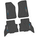 FlexTread  Tire Tread/Scorched Earth Scene Front & Rear Floor Liners with 4XE Logo for 21-24 Jeep Wrangler JL Unlimited 4xe