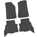 FlexTread  Tire Tread/Scorched Earth Scene Front & Rear Floor Liners with JEEP Logo for 21-24 Jeep Wrangler JL Unlimited 4xe