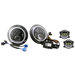 Quake LED QTE781 Tempest Halo RGB 7" LED Headlights with 4" HD Fog Lights for 07-18 Jeep Wrangler JK