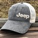 Jeep Merchandise Jeep Logo Garment Washed Trucker Hats Jeep Merchandise  Jeep Logo Garment Washed Trucker Hats