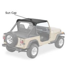 Pavement Ends Sun Cap Plus Protection 97-02 Jeep Wrangler TJ Black Denim
