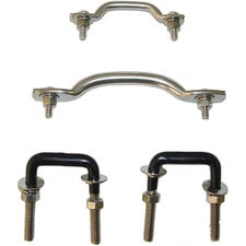 Rugged Ridge 11104.02 Windshield Tie-Down Kit in Stainless for 55-95 Jeep CJ & Wrangler YJ,