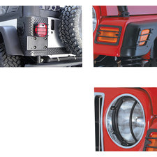 Rugged Ridge 11353.02 Headlight & Turn Signal Cover in Smoke for