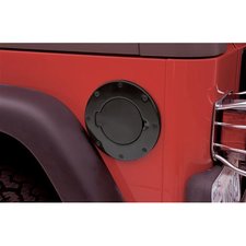 Smittybilt 75006 SMI Aluminum Fuel Door in Black for 97-06 Jeep Wrangler TJ