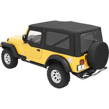 Bestop Supertop NX Soft Top with 2 Piece Soft Doors and Tinted Windows In Black  Diamond for 04-06 Jeep Wrangler Unlimited TJ