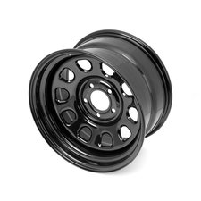 Rugged Ridge 15500.70 D-Window Black Steel Wheel with 5x5 Bolt Pattern in 17x9 size & 4.5" backspacing