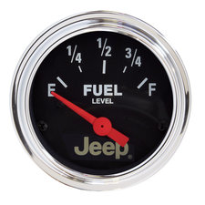 Auto Meter 880243 Jeep Logo 2 1/16" Diameter Electrical Fuel Gauge (0 OHMS = Empty, 90 OHMS = Full)