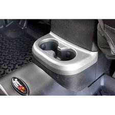 Rugged Ridge 11152.18 Rear Cup Holder Accent in Silver for 11-18 Jeep Wrangler JK