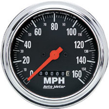 Auto Meter 2489 3 3/8" Diameter In-Dash Electronic Programmable Speedometer (up to 160 MPH)