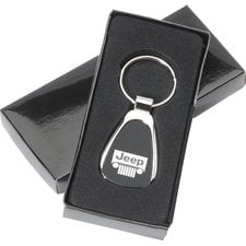 Automotive Gold Teardrop Jeep Grille Logo Keychain 