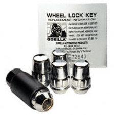 Gorilla Automotive 71681NB5 Gorilla High Security Wheel Lock Set in Chrome for 76-91 Jeep CJ-5, CJ-7, CJ-8 Scrambler & Wrangler YJ