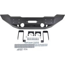 Off Camber Fabrications 130924LX Front Full Width Winch Bumper LINE-X Coated for 07-18 Jeep Wrangler JK