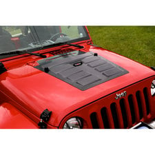 Flash2ning Hood Vent Cover,ABS Plastic Exterior Accessories for Jeep JK Wrangler 2007 2008 2009 2010 2011 2012 2013 2014 2015 2016 2017 2018 2019,Louvers Engine Inlet Vents,1 Set of 2,Black 